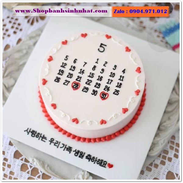 bánh sinh nhật cuốn lịch ở huyện cần giờ