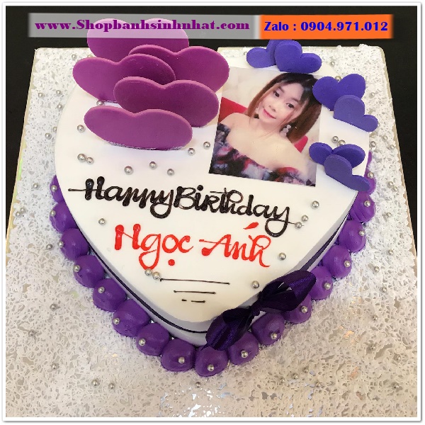 bánh kem hình trái tim ở quảng nam