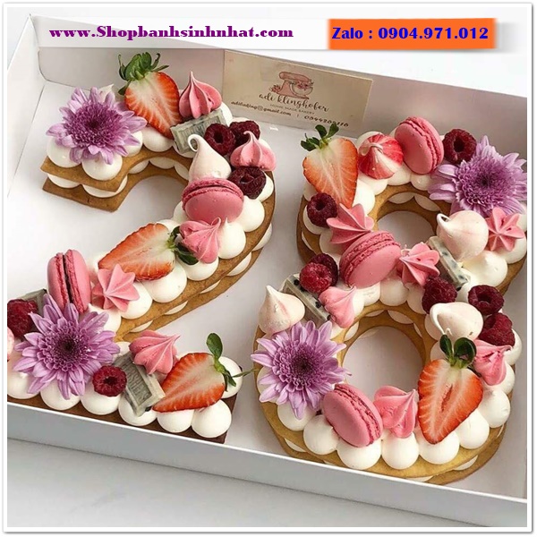 bánh kem sinh nhật hình chữ số ở quảng nam