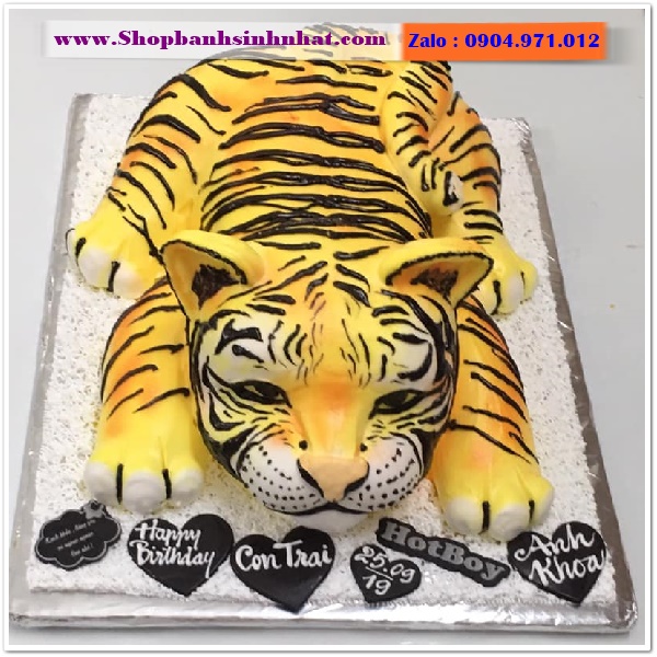 bánh kem hình con hổ ở huyện cần giờ