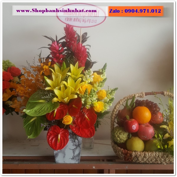giỏ trái cây và hoa tươi ở quảng nam