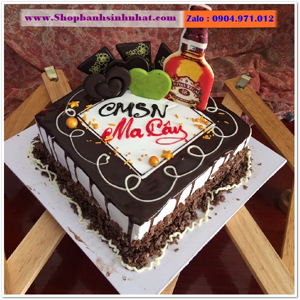 Bánh sinh nhật phủ chocolate CO-0687 - Cake Ocean