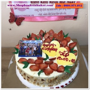 bánh kem bắp in ảnh