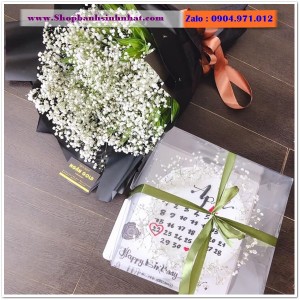 banh kem va hoa tuoi