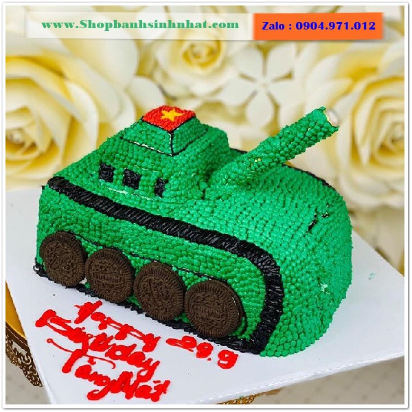 bánh kem xe tăng ở huế
