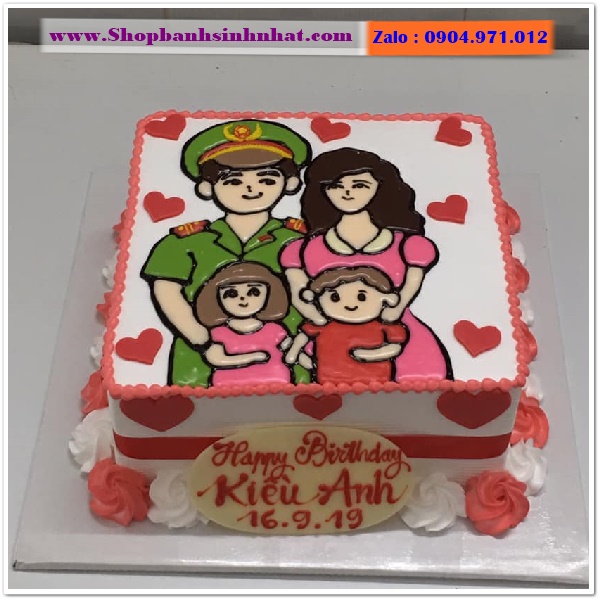 bánh kem gia đình ở bắc kan