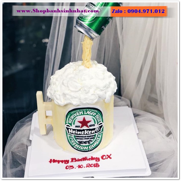 bánh kem chai bia ở bắc giang
