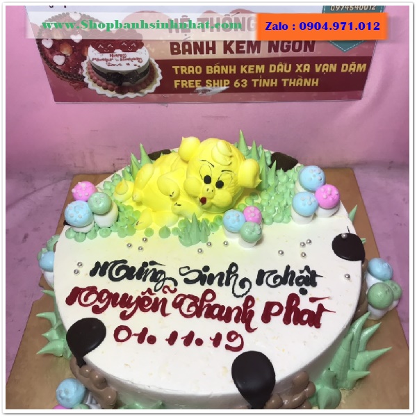 bánh kem bắp vắt thú nổi ở quận 9