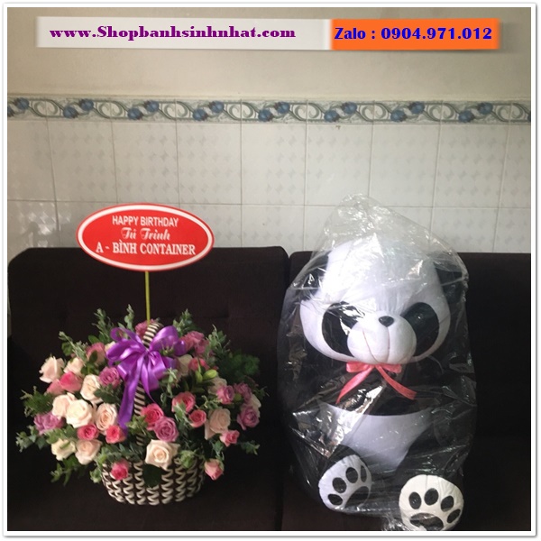 Bánh kem và gấu bông
