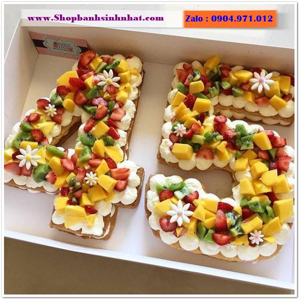 bánh kem chữ số ở bình dương