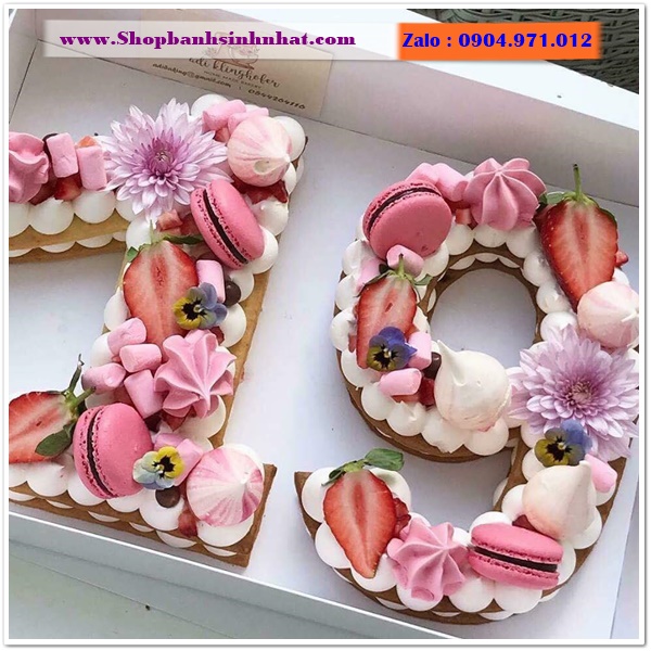 bánh sinh nhật chữ số ở huyện hóc môn