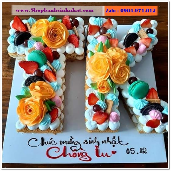bánh kem chữ số ở bến tre