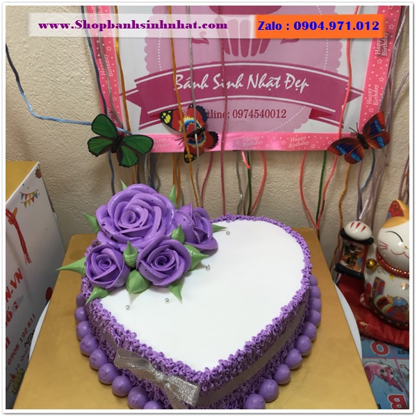 shop bánh kem hình trái tim ở hậu giang