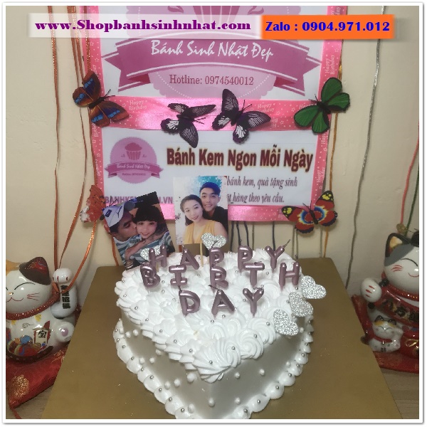 bánh kem hình trái tim ở nghệ an
