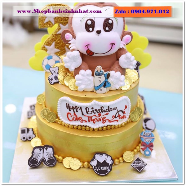 bánh kem con khỉ ở ninh bình