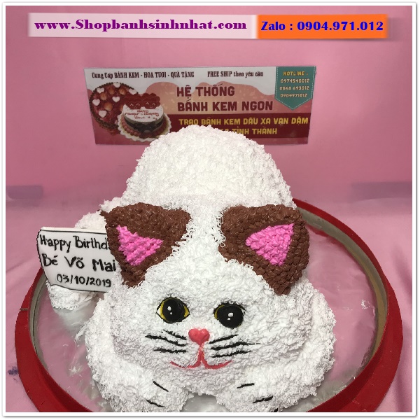 bánh kem con mèo ở hà tĩnh
