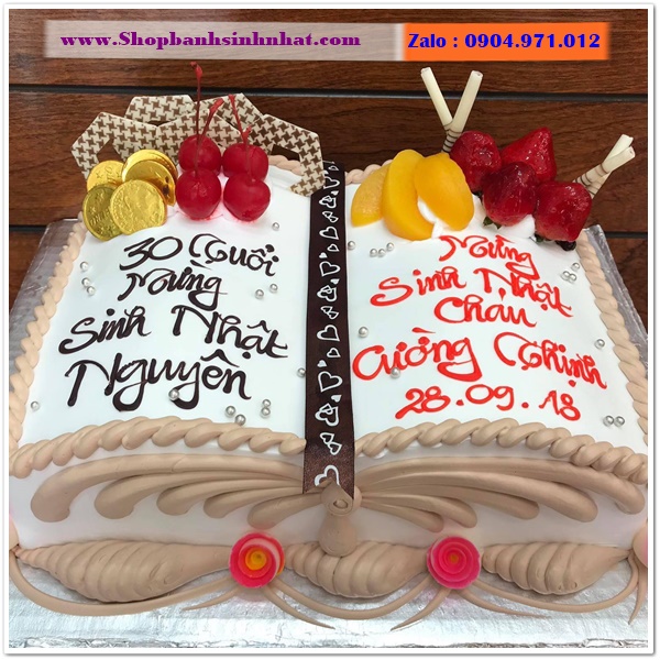 bánh kem cuốn sách ở nam định