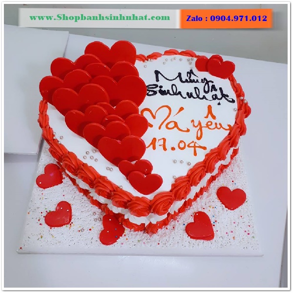 shop bánh kem hình trái tim ở kiên giang