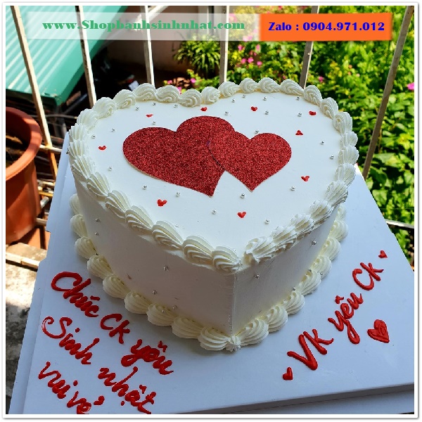 shop bánh kem hình trái tim ở trà vinh