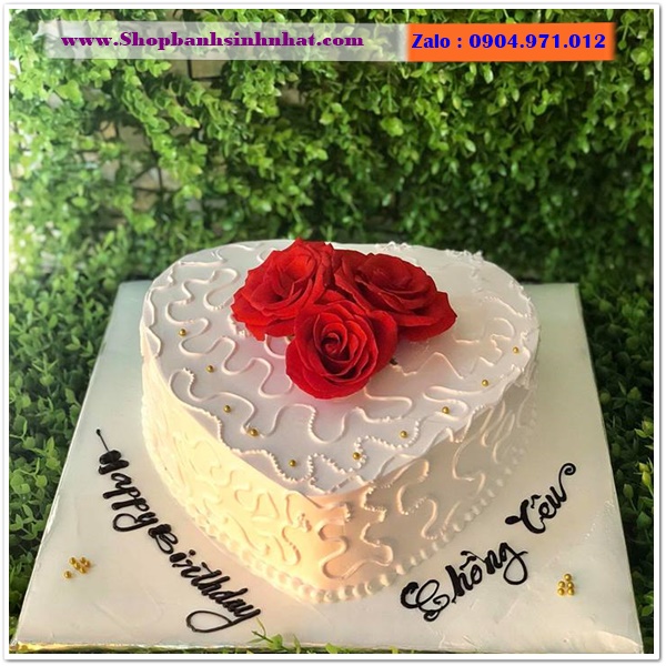 shop bánh kem hình trái tim ở bình thuận