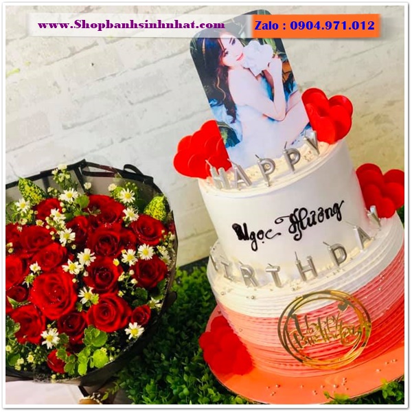 combo bánh kem và hoa tươi ở thanh hóa