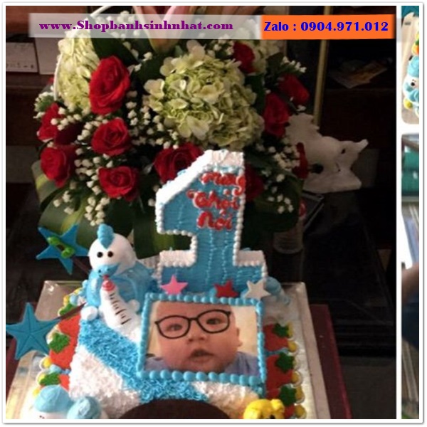 combo bánh kem và hoa tươi ở bình dương