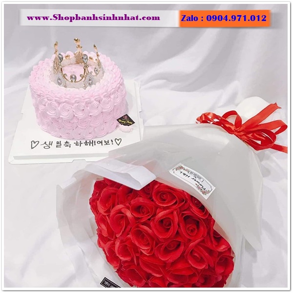 combo bánh và hoa tươi ở bình định