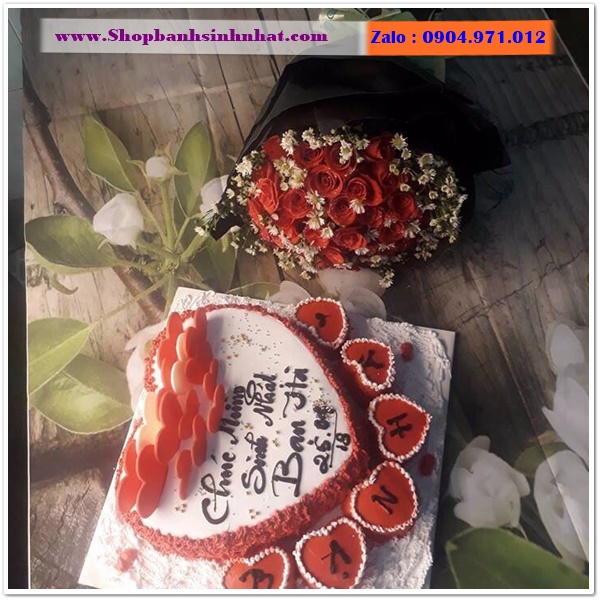 bánh kem và hoa tươi ở quảng ninh